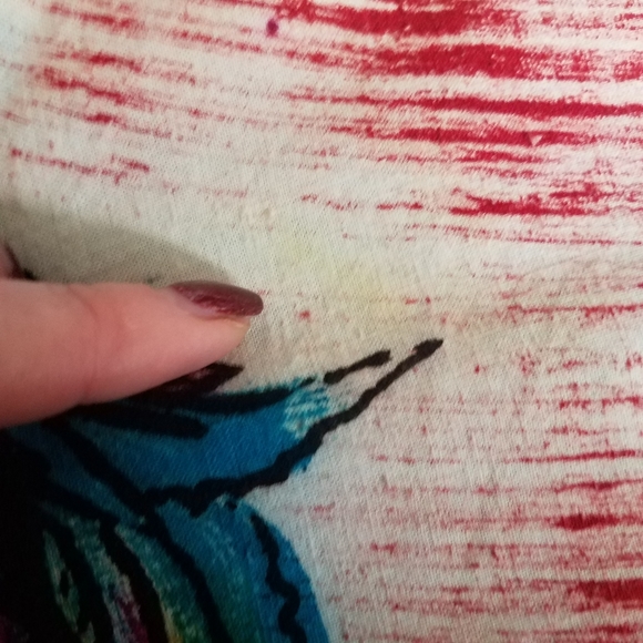 SOLD 1940s 40s Skirt Vintage Mexican Hand Painted Large - Picture 6 of 9